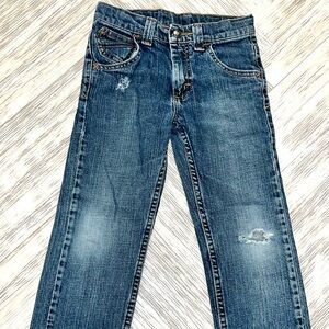 Wrangler Distressed Blue Boys Jeans